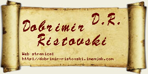 Dobrimir Ristovski vizit kartica